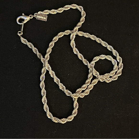 Vintage Revlon Silver Tone Rope Chain-18” - Picture 1 of 11